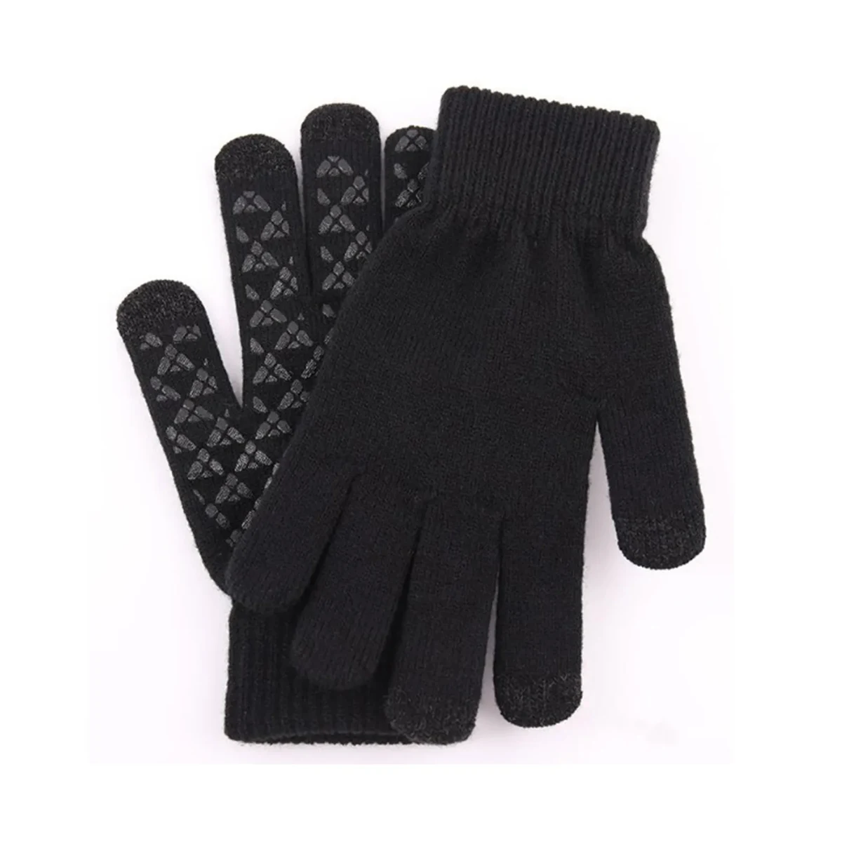 Warm Knitted Touch Screen Gloves Custom MOQ50 1