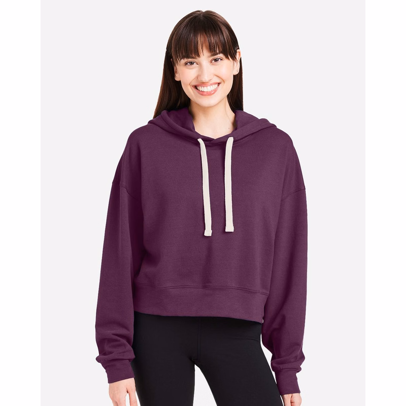 Women's Vintage Oversized Cropped Hooded Sweatshirt - PDP1725
