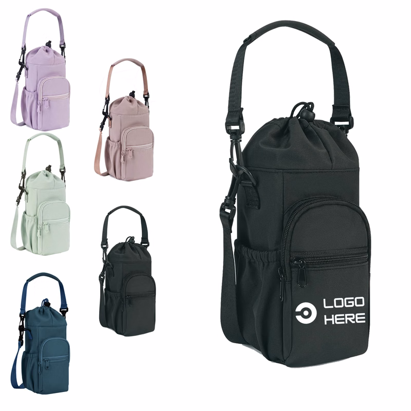 Portable Water Cup Holder with Crossbody Strap