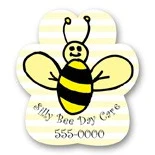Re-Stick-It Decal (2.375"x2.875") Bee Shape 1
