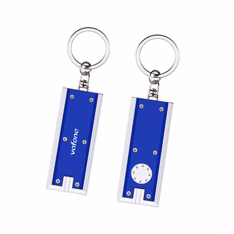 Mini Rectangular Flash Light w/Swivel Key Chain
