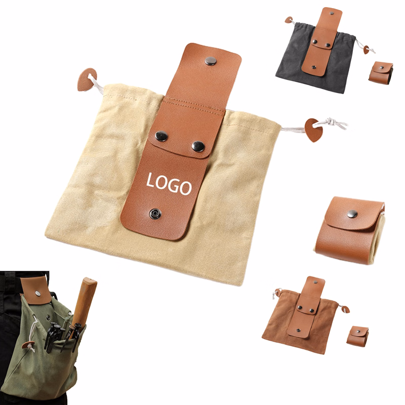 Foldable Canvas Outdoor Waist Hung Tool Pouch