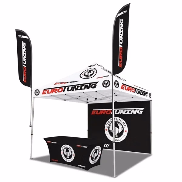 10'x10' Advertising Tent w/ Feather Flag & 6ft Table Cover