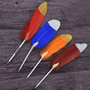 Glitter Powder Feather Pen