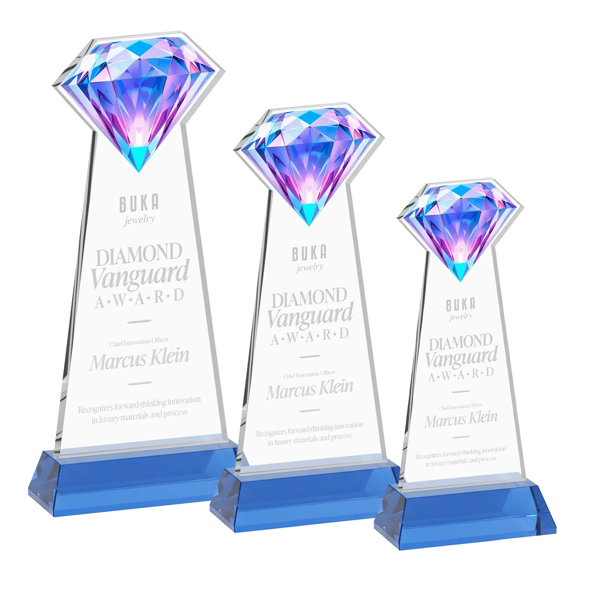 Gemstone Award on Hartford Base - Sky Blue 1
