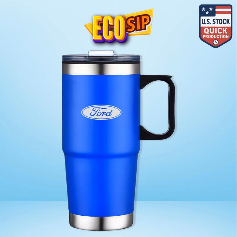 EcoSip 24oz Stainless Steel Travel Mug with Steel Bottom