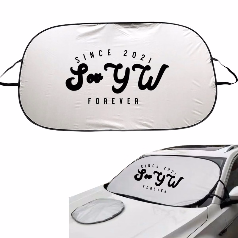 Customized Oval Folding Car Front Sunshade