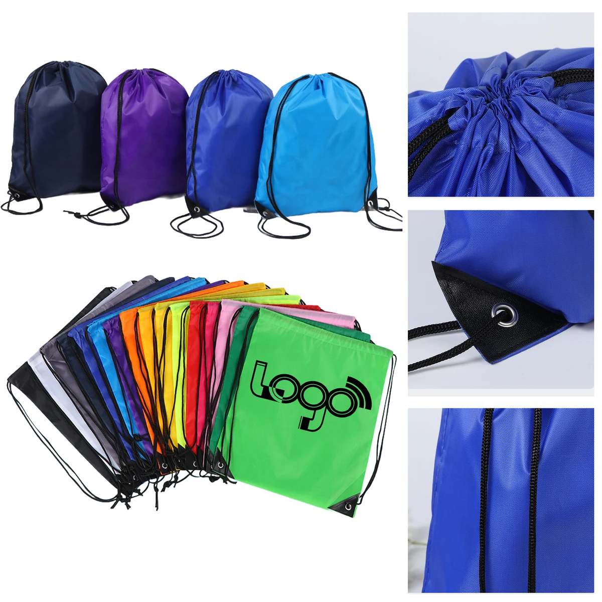 Durable Sports and Travel Drawstring Backpack 1