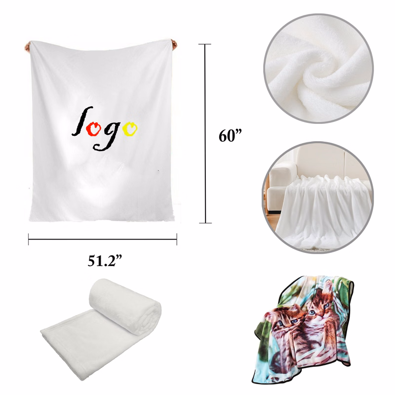 MOQ10 280 GSM Fleece Flannel Plush Blanket