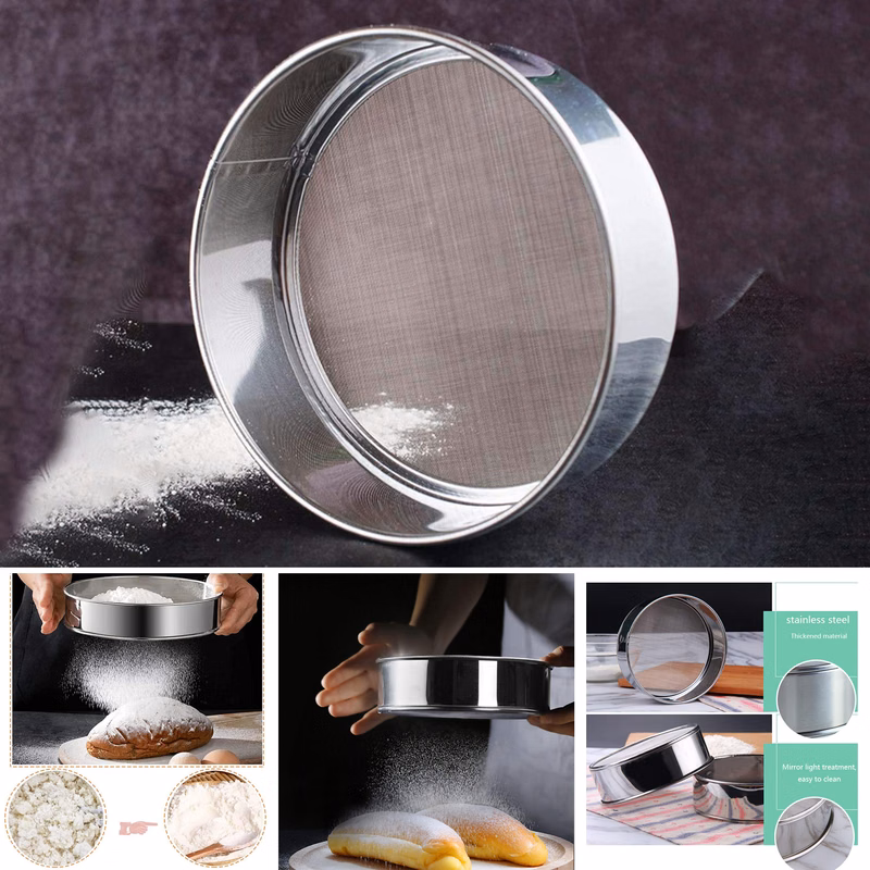 40 Mesh Professional 6 Inch, Round Flour Sifter