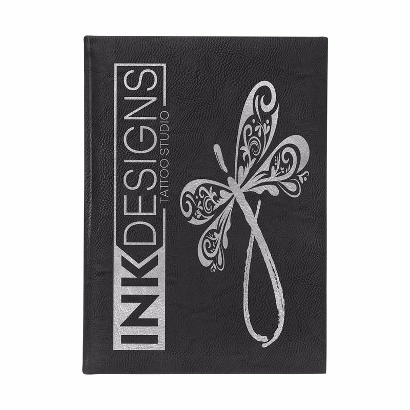 7" x 9" Black/Silver Leatherette Sketch Book