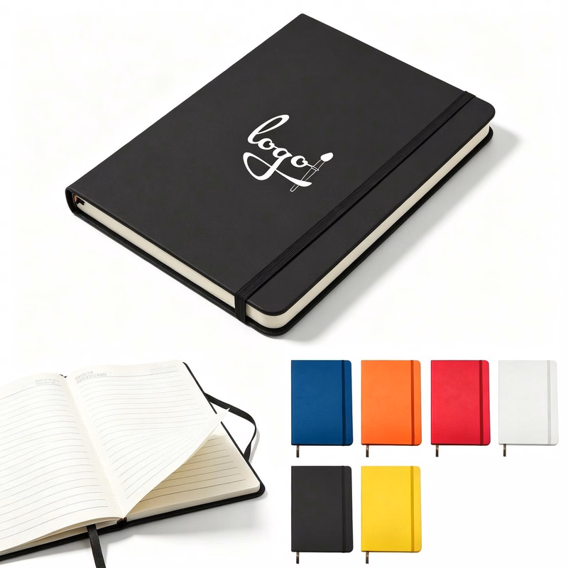 Journal Notebook with Elastic Closure and Ribbon
