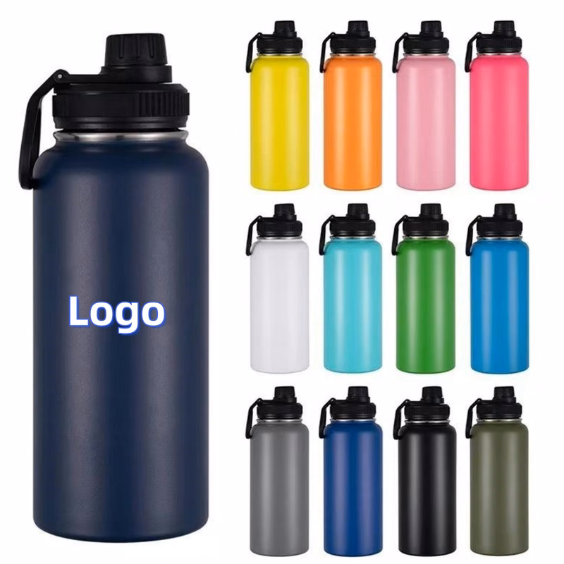 Custom 12oz&16oz&18oz&22oz&25oz&32oz&40oz Insulated Sport & Gym & Travel Water Bottle with Lid