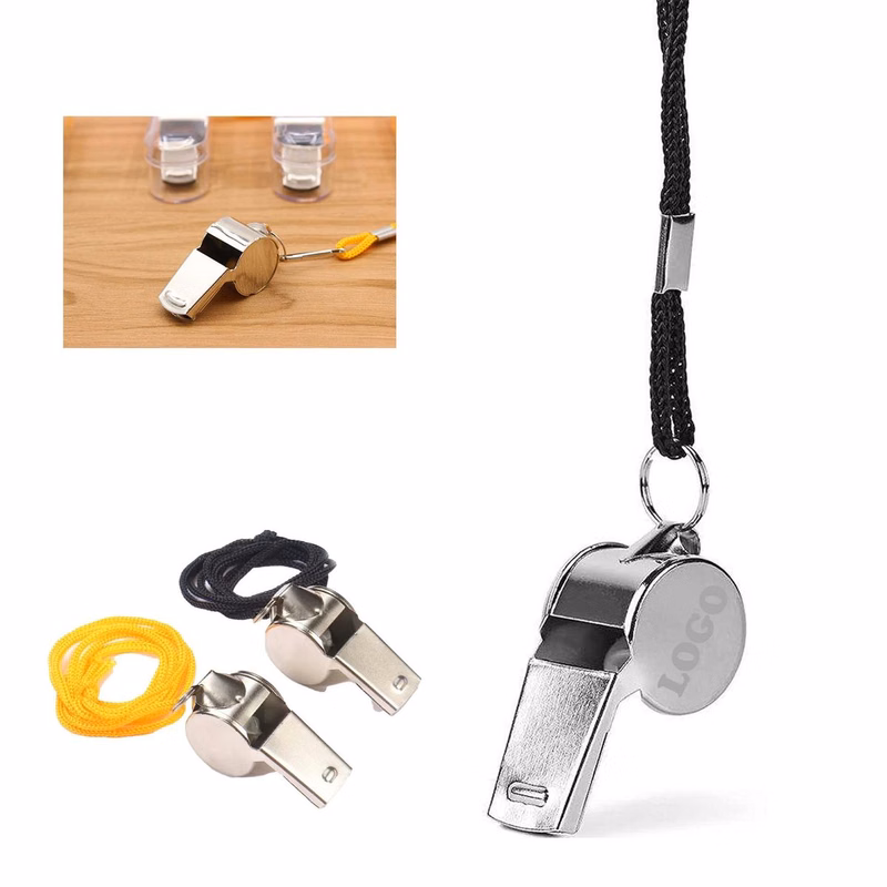 Metal Whistle With Lanyard