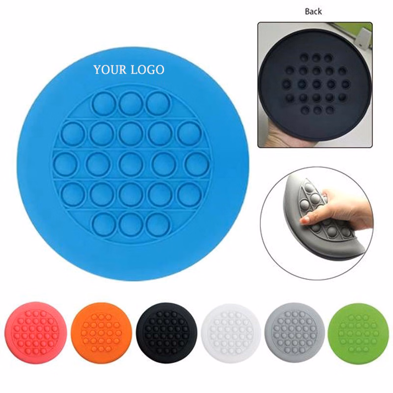 Silicone Push Pop Stress Reliever Flying Discs