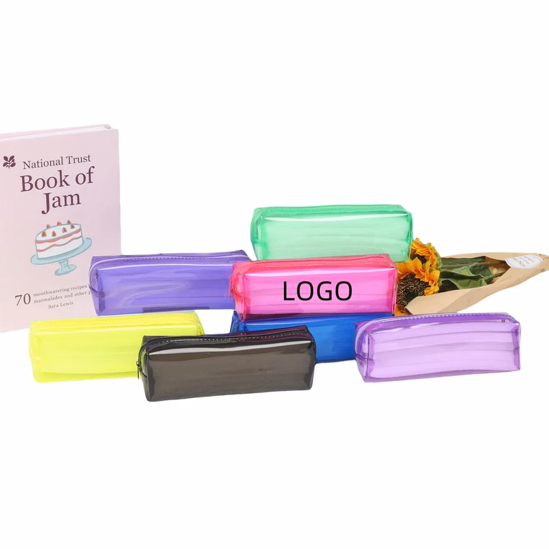 Large Capacity PVC Transparent Zipper Pencil Case