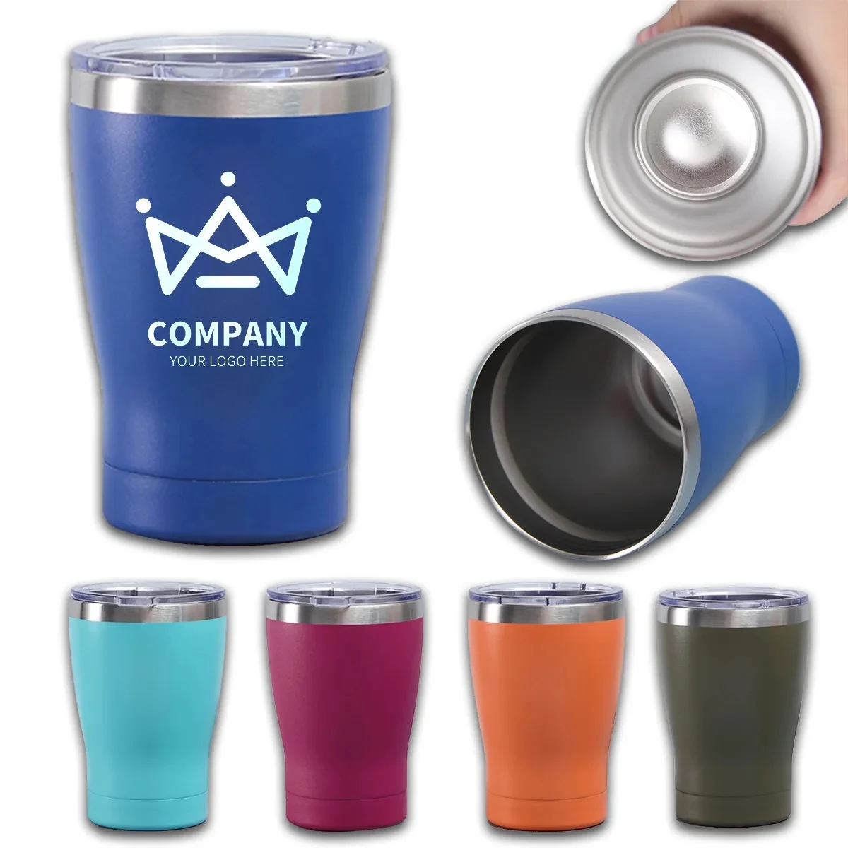 12oz Stainless Steel Cup with Lid Insulated Double Wall Mug 1