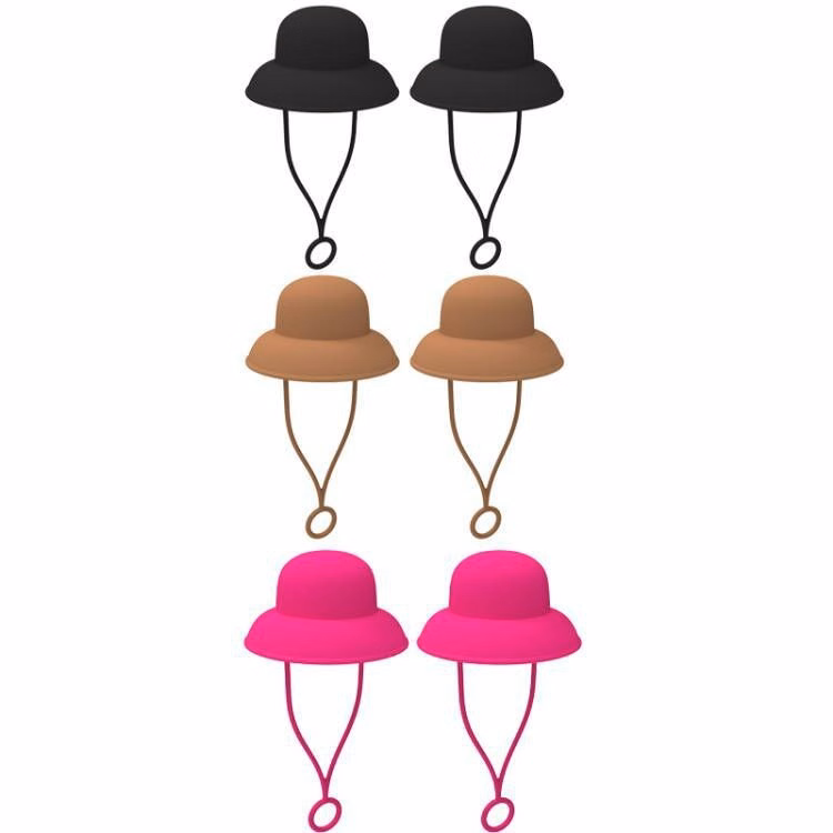 Burn Hat Sharped Silicone Straw Caps