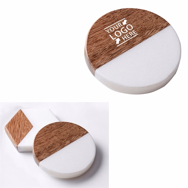 Marble and Wood Coaster