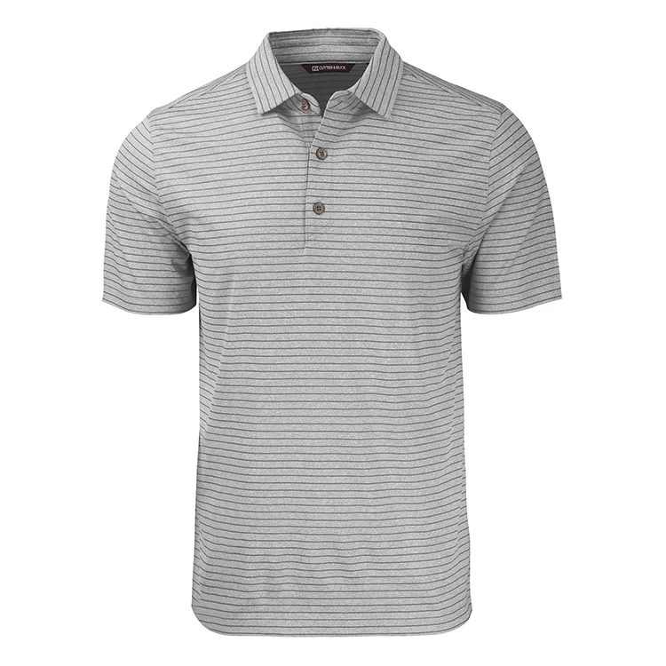Cutter and Buck Forge Eco Heather Stripe Recycled Polo 1