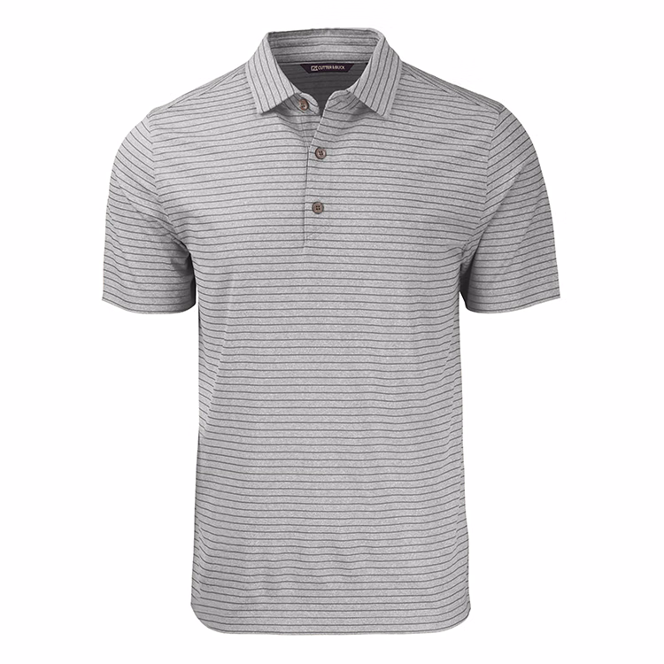 Cutter and Buck Forge Eco Heather Stripe Recycled Polo