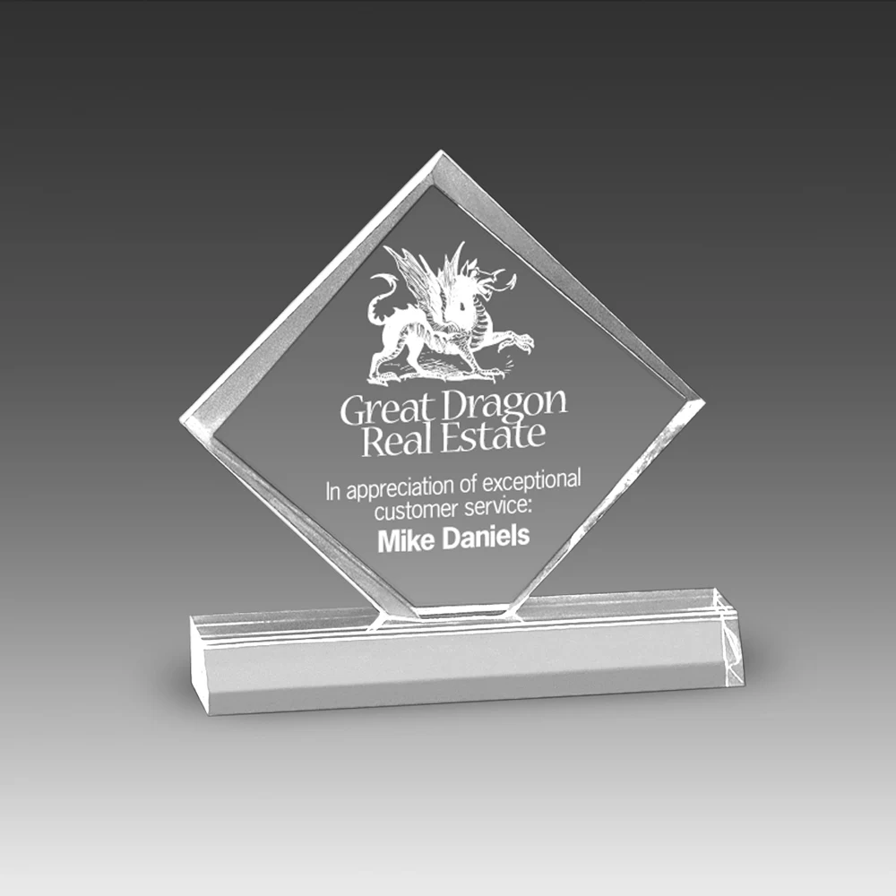 Corporate Diamond Jewel Bevel Award (5"x6") 1
