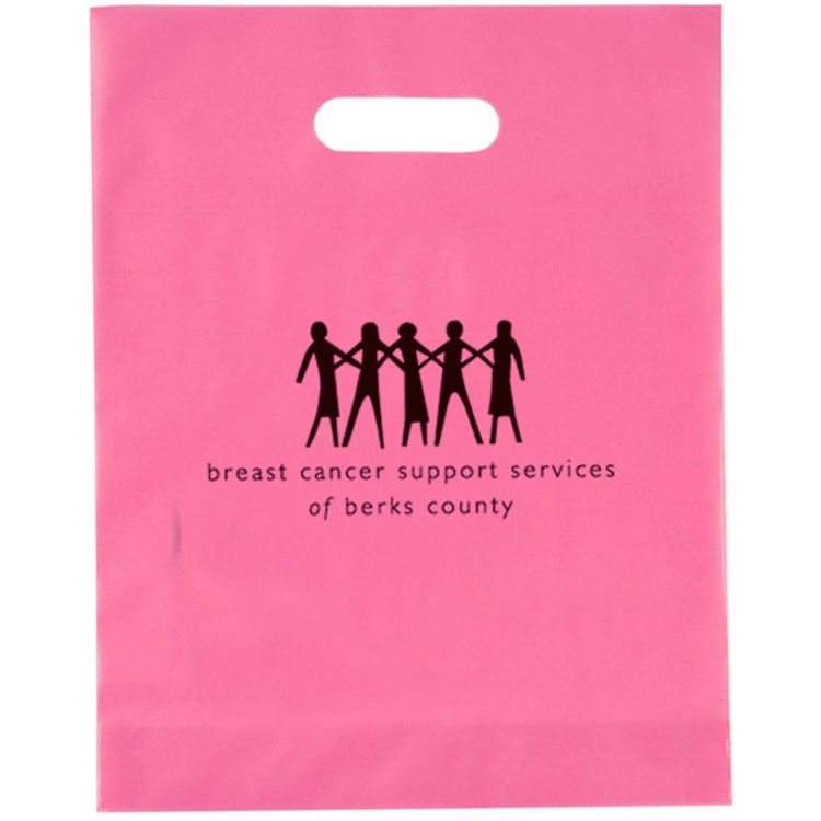 Non Reinforced HDPE Frosted Die Cut Bag - Awareness Bags