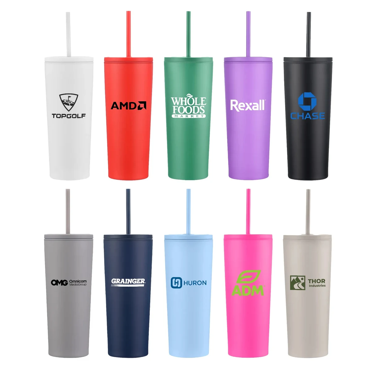 24oz. Double Wall SS / PP Mug with Straw 1
