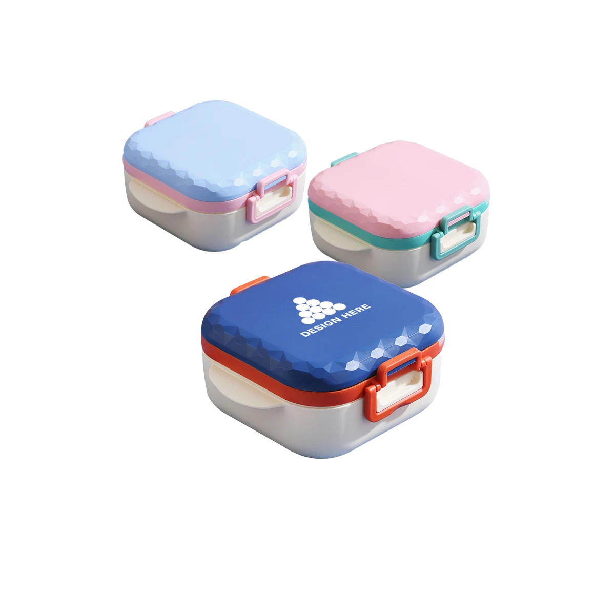 Portable Compartment Lunch Box with Utensils 1