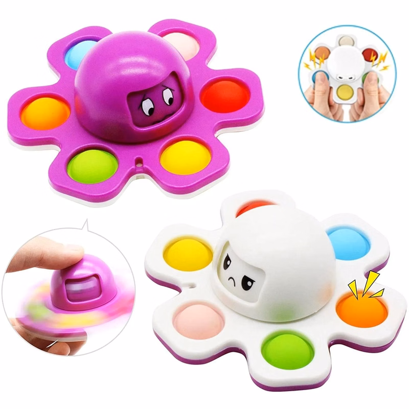 Fidget Spinner Face Changing Octopus Pop Toy
