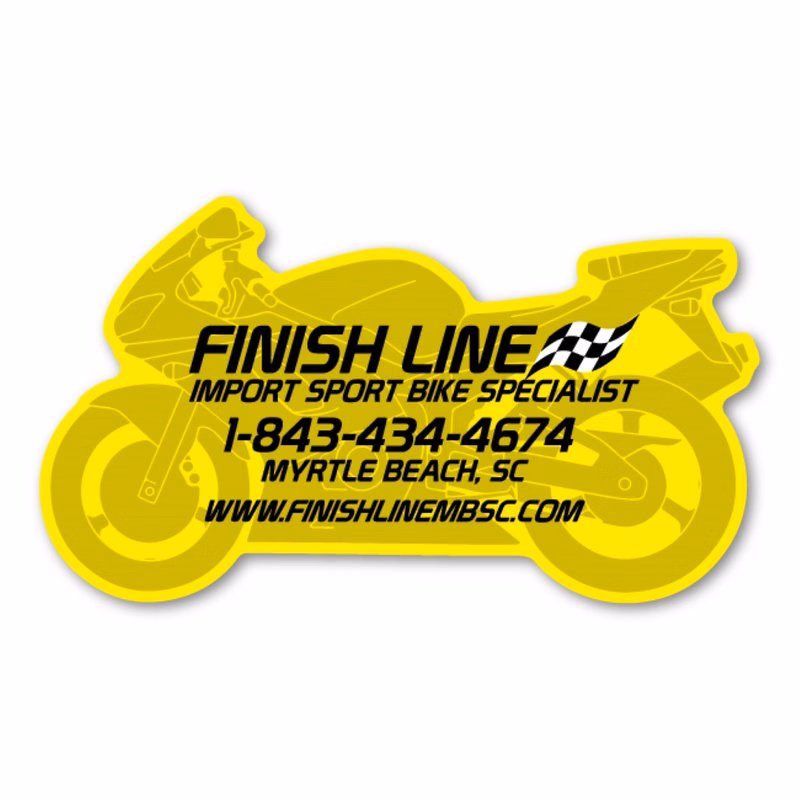 Motorcycle (Sport) Magnet - 4" x 2.26" - 20 mil