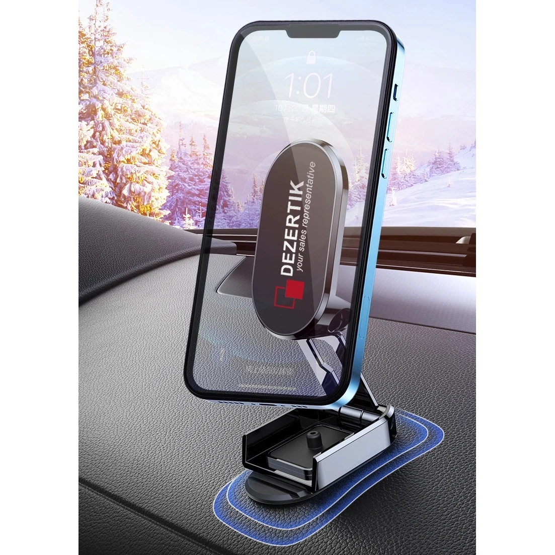 Folding Magnetic Car Phone Holder 1