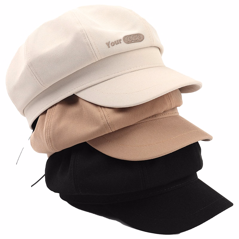 Cotton-Polyester Vintage-Inspired Newsboy Cap For A Classic Look