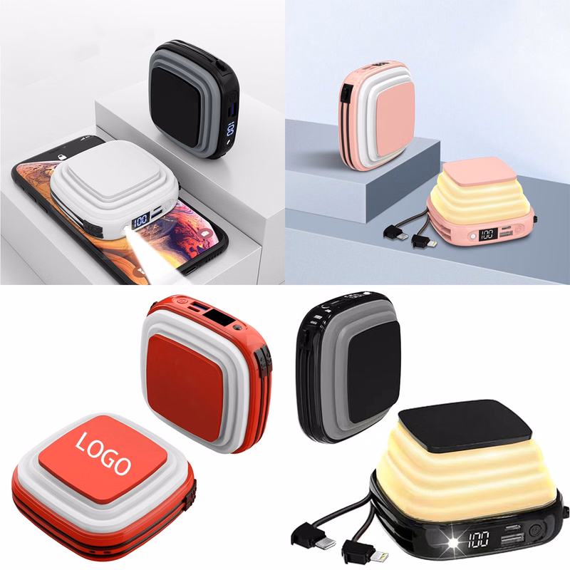 10000mAh Power Bank with Built in Cables