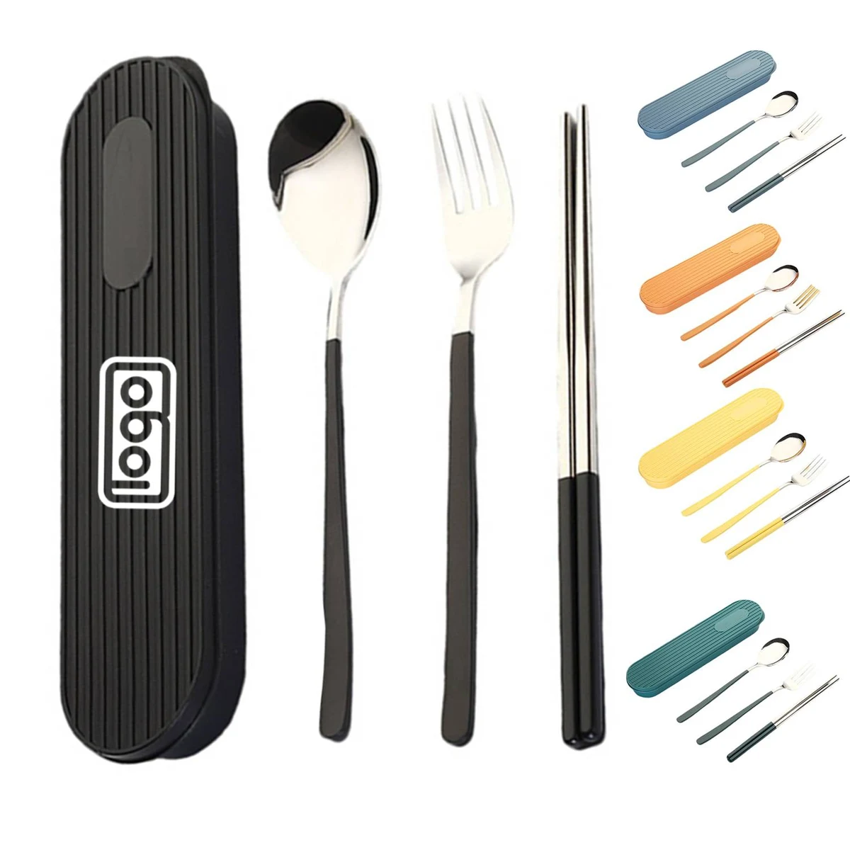 Stainless Steel Portable Chopsticks Spoon Fork Set 1