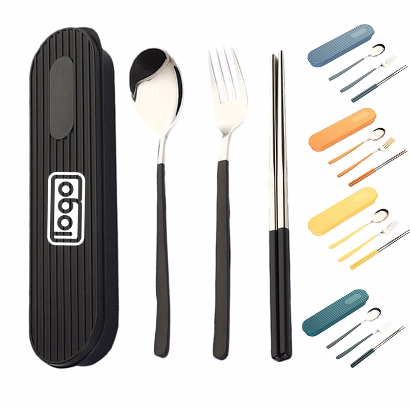 Stainless Steel Portable Chopsticks Spoon Fork Set