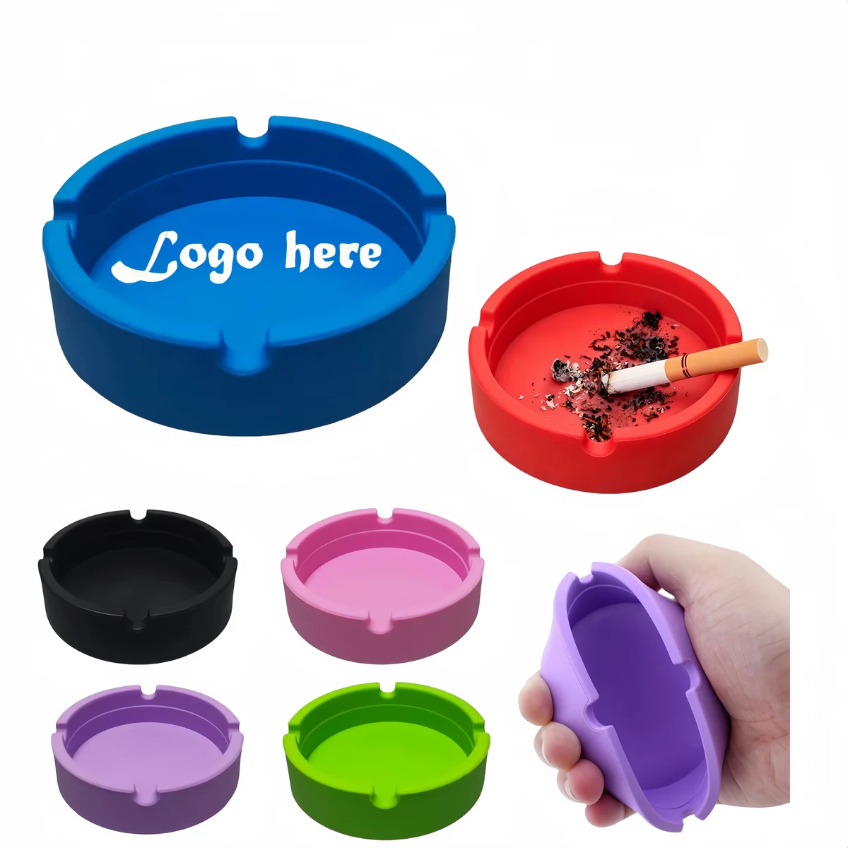 Round Silicone Cigarette Tray 1