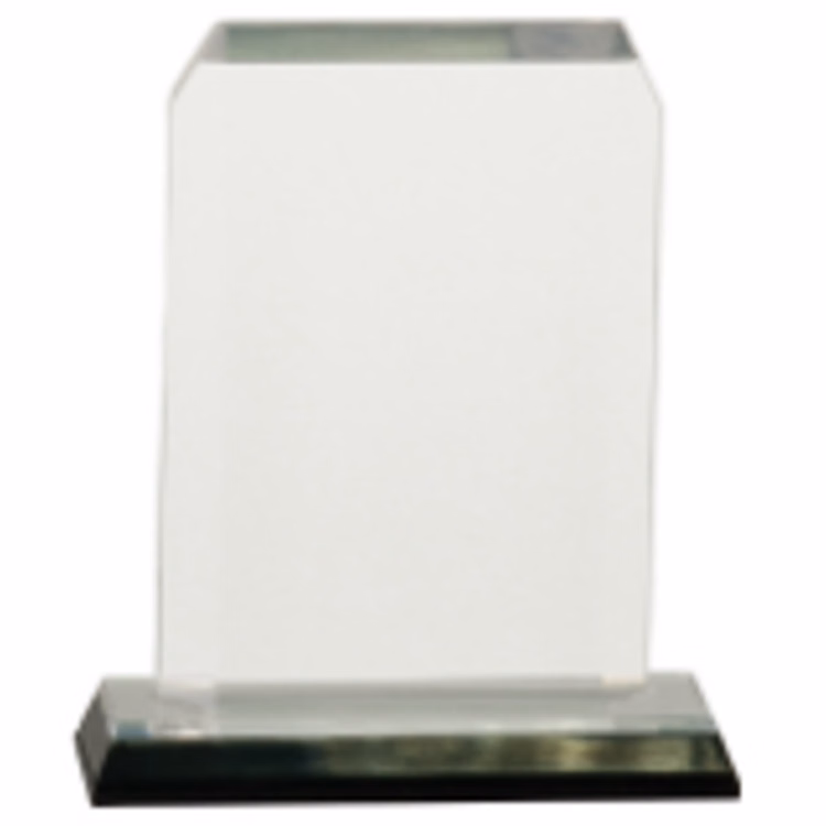 5.5" Silver Clipped Corner Impress Award