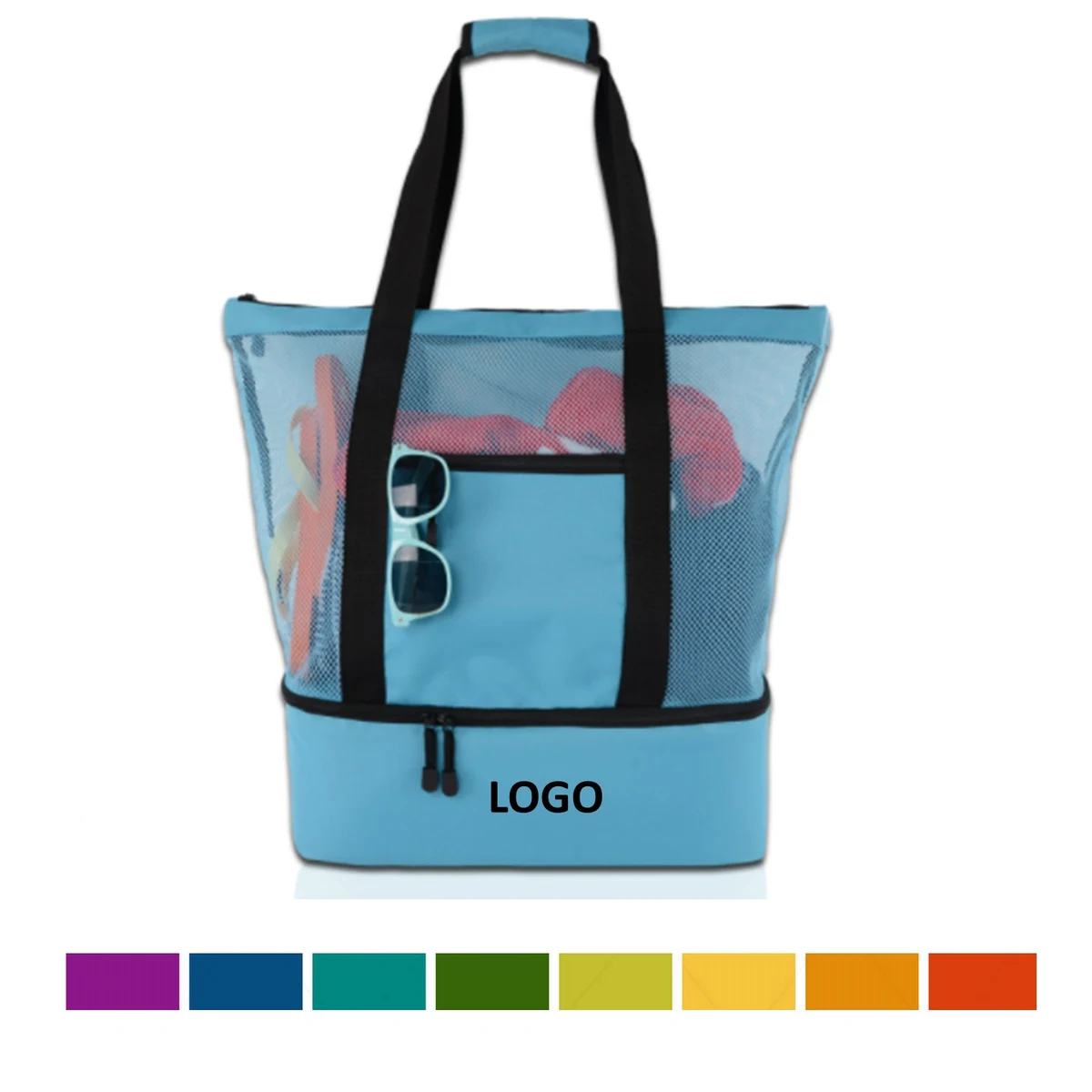 Waterproof Mesh Beach Bag With Built-in Cooler 1