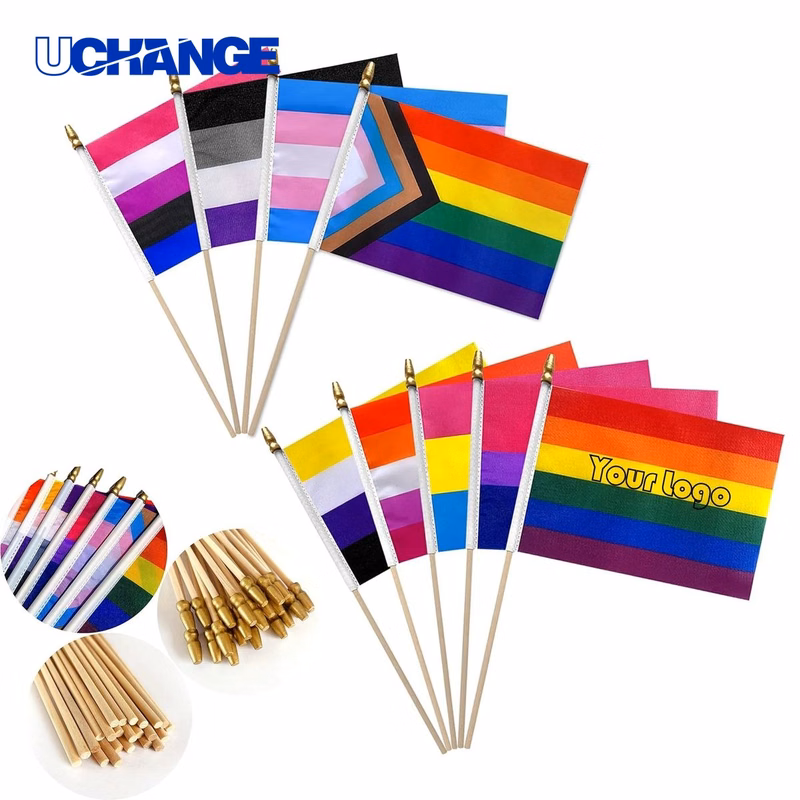 Rainbow Gay Pride Stick Flag