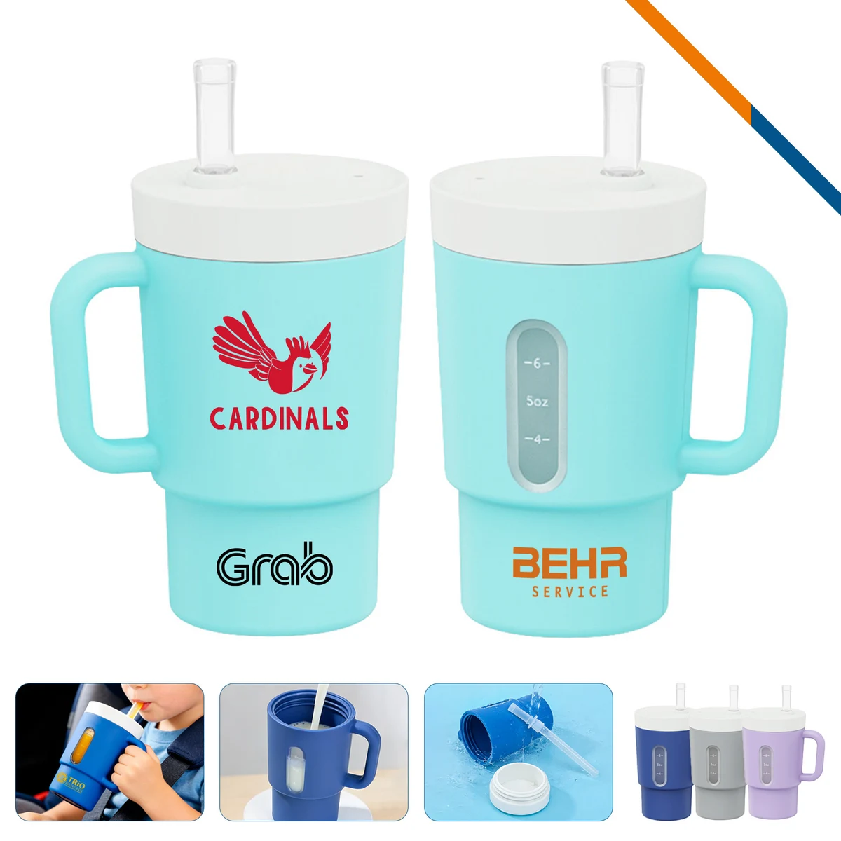 Sipsoft Kids Silicone Straw Tumbler - 7 OZ. 1