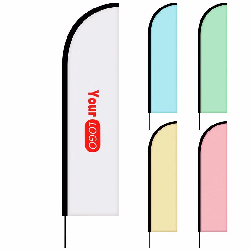 Aluminum Double-Sided Custom Feather Flags