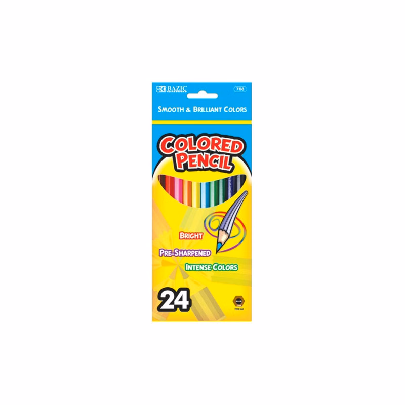 Bulk Colored Pencils - 24 Count Pre-Sharpened