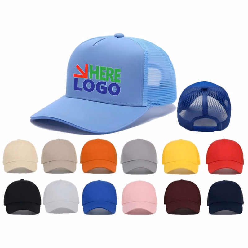 Embroidered Five Panel Trucker Mesh Hat