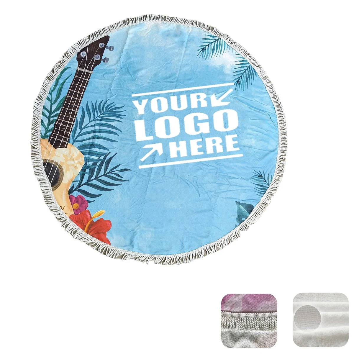 Dye Sublimated Micro Fiber Round Shape Beach Towel 1