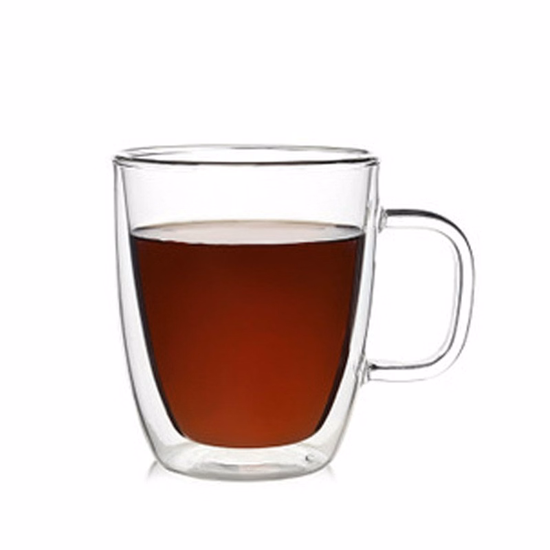 14oz. Clear Double Wall Glass Mug