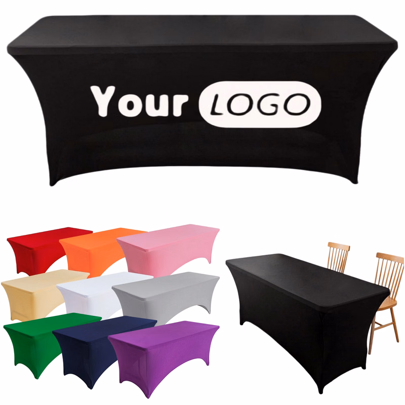Wrinkle-Free Fitted Table Cloth for Event Display
