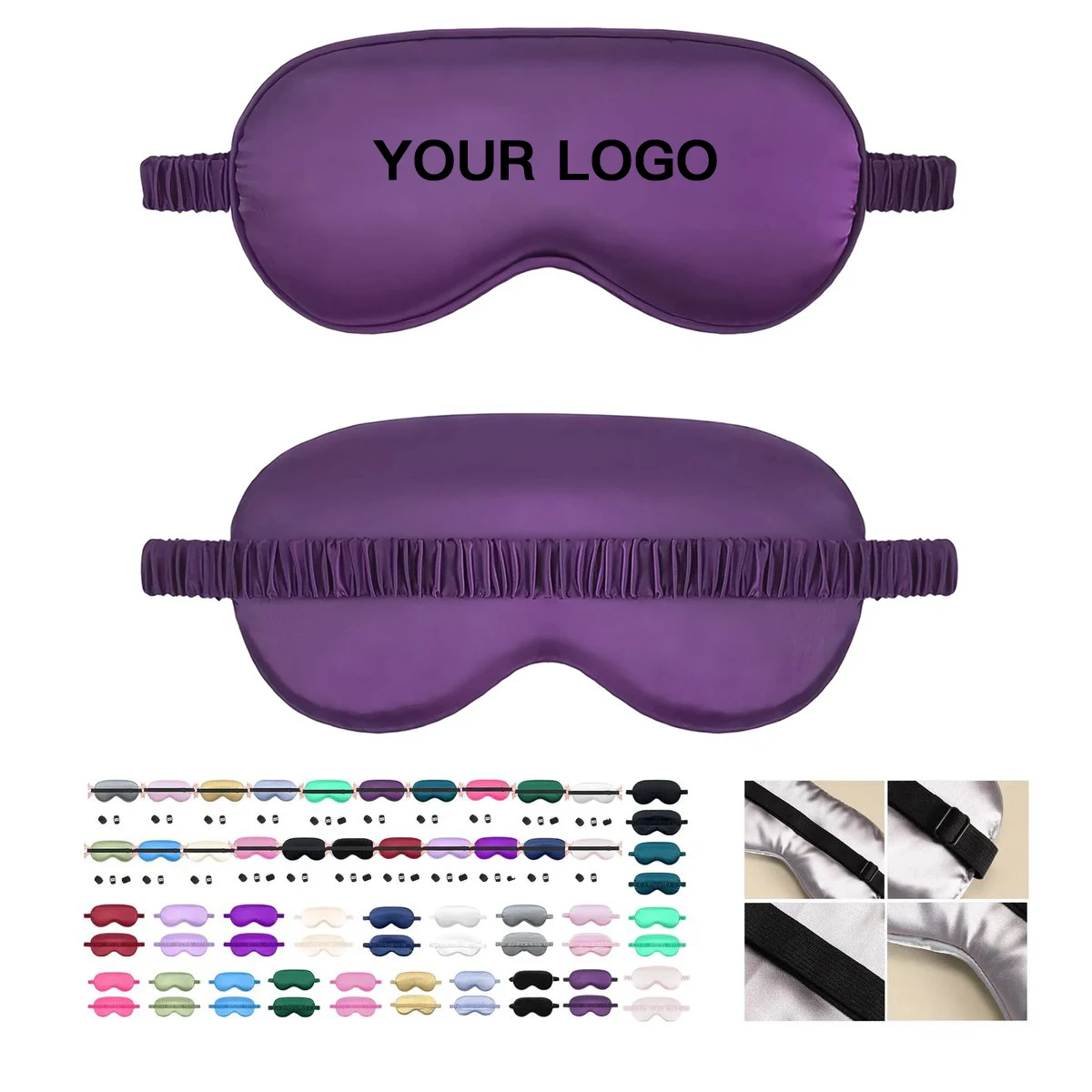 Satin Eye Mask Comfortable Adjustable 1