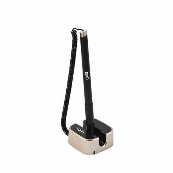 Counter Desk Pen with Adhesive Base Ballpoint Signature for Office, School and Events