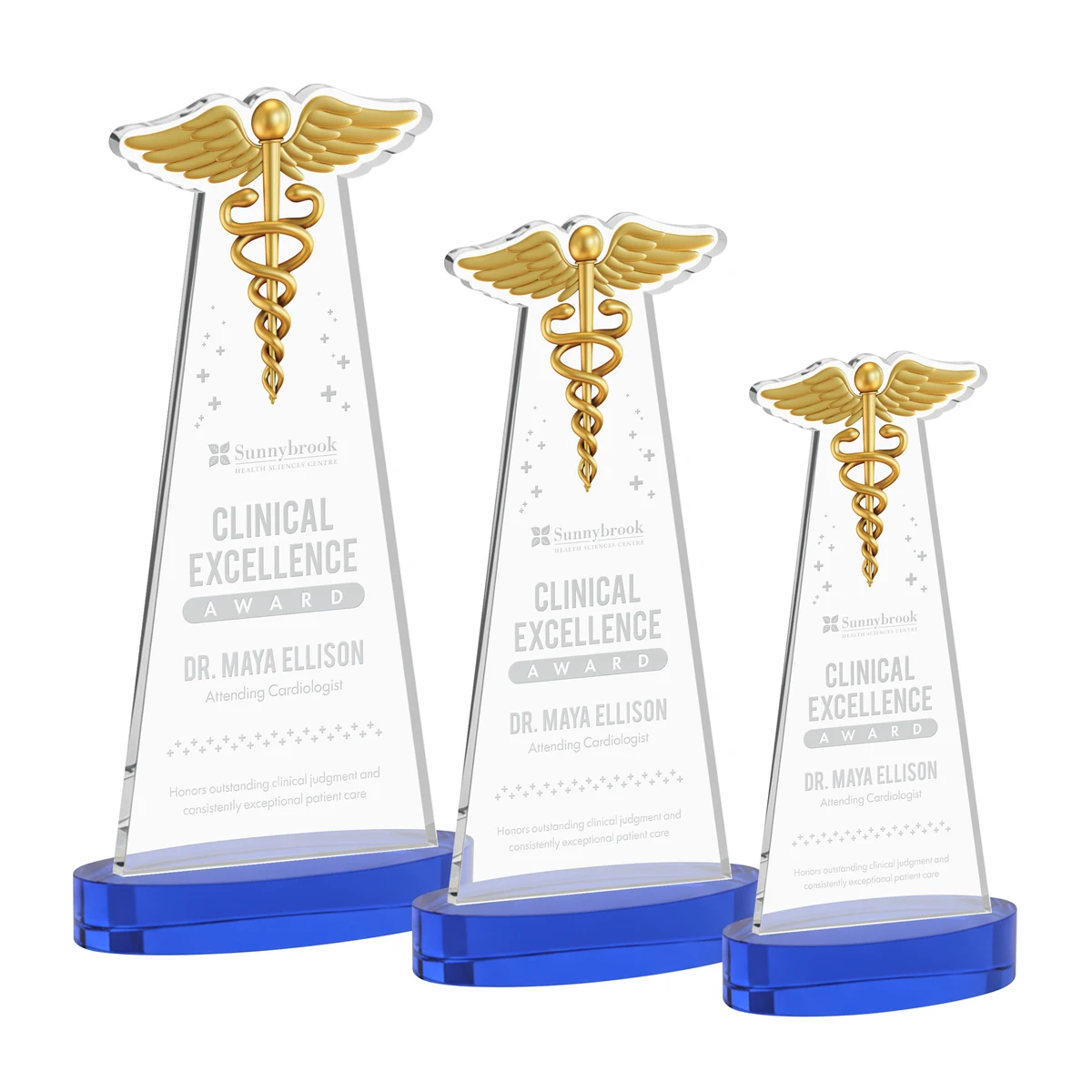 Caduceus Award on Alberton Base - Blue 1